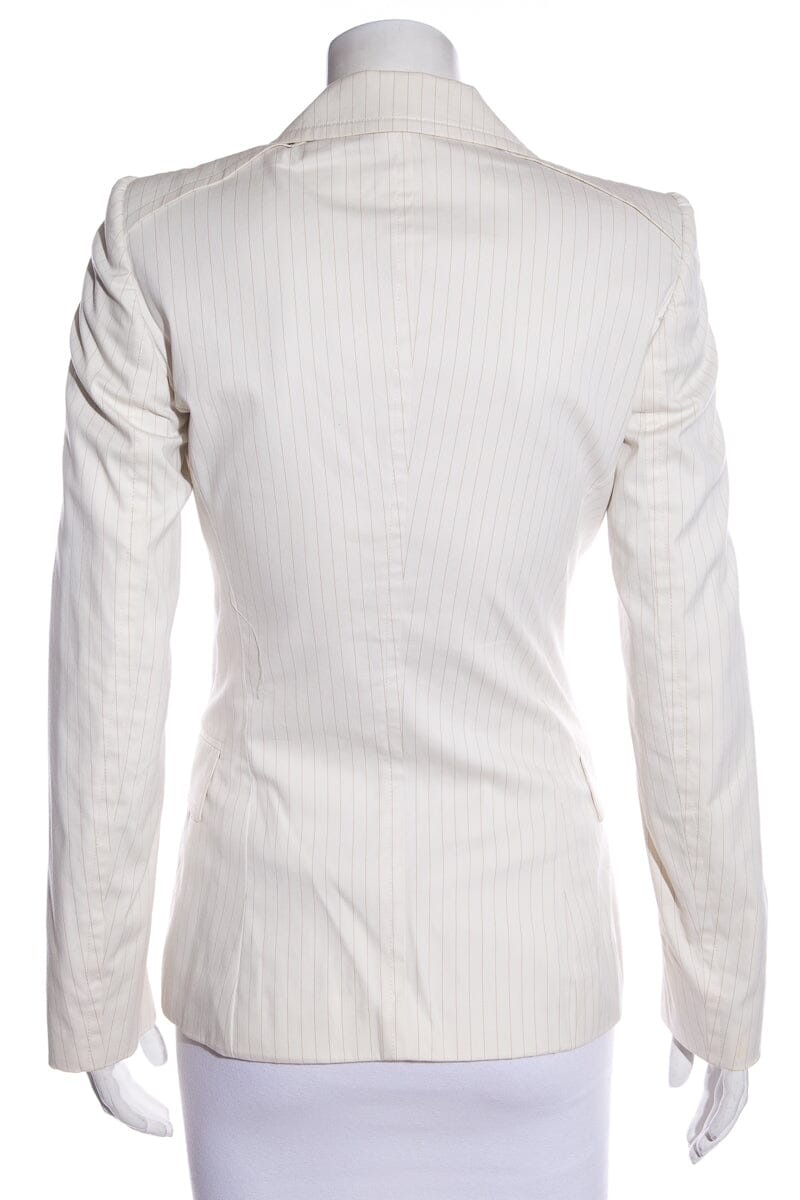 Gucci Ivory Pinstripe Blazer SZ 40
