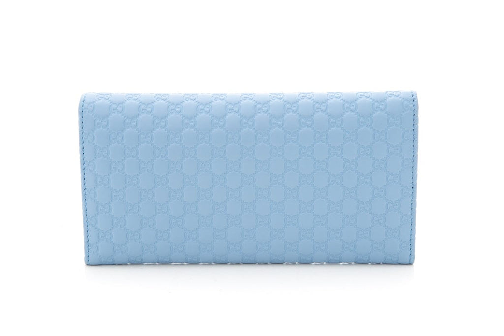 Gucci Blue Microguccissima Continental Wallet