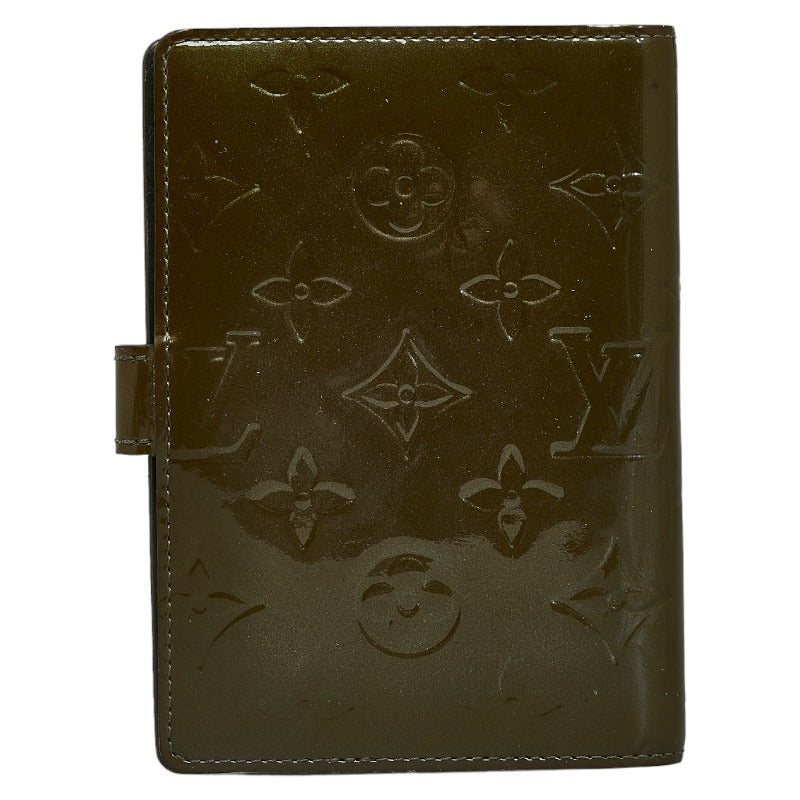 Louis Vuitton Monogram Verne Agenda PM Handbook Cover R21063 Verne Bronze Karki Patent Leather Ladies Louis Vuitton