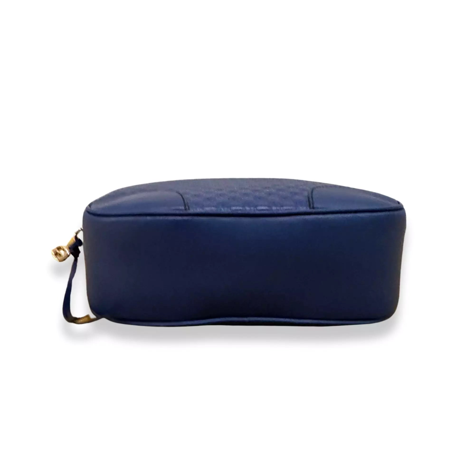 GUCCI BLUE LEATHER MICROGUCCISSIMA MINI BREE MESSENGER BAG