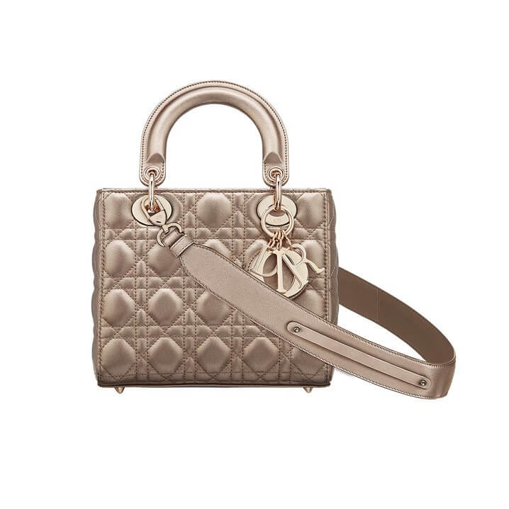 Lady Dior My ABCDi**r Bag Metallic Gold-Tone Cannage Calfskin
