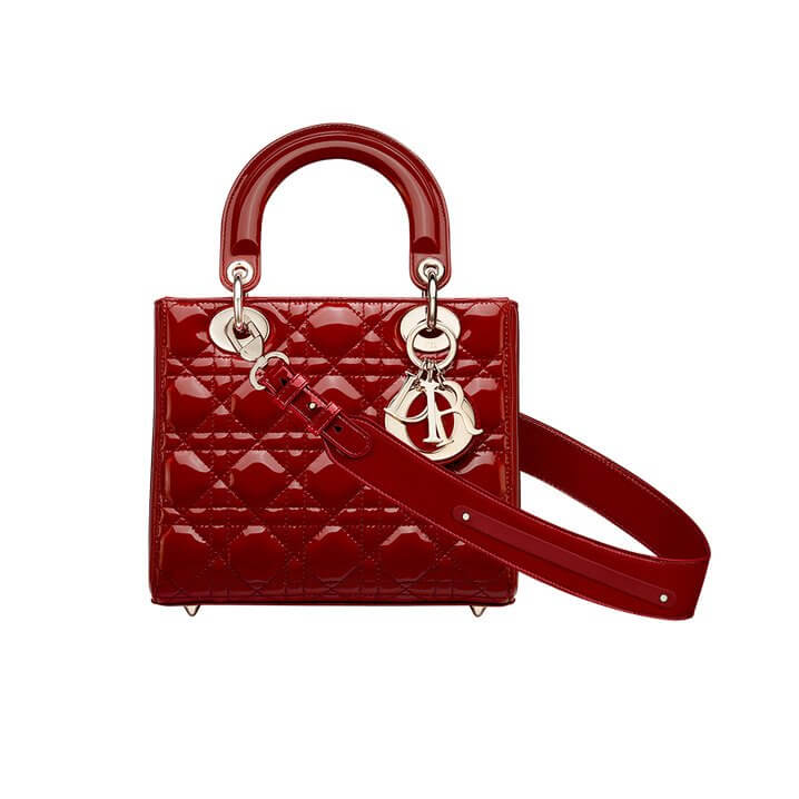 Lady Dior My ABCDi**r Bag Cherry Red Patent Cannage Calfskin
