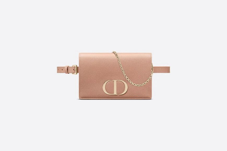Dior 2-in-1 30 Montaigne Pouch Rose Des Vents Grained Calfskin