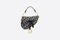 Mini Saddle Bag Blue Dior Oblique Jacquard