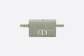 Dior 2-in-1 30 Montaigne Pouch Gray Grained Calfskin