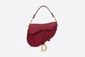 Dior Saddle Bag Cherry Red Grained Calfskin