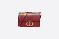 Dior 30 Montaigne Bag Brick Red Box Calfskin