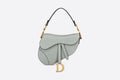 Dior Saddle Bag Gray Grained Calfskin