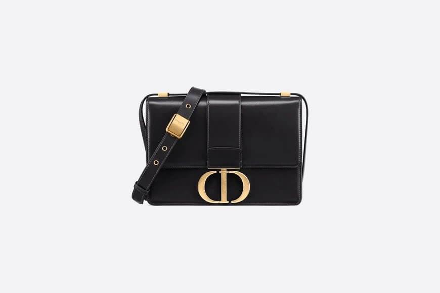 Dior 30 MONTAIGNE BAG Black Box Calfskin