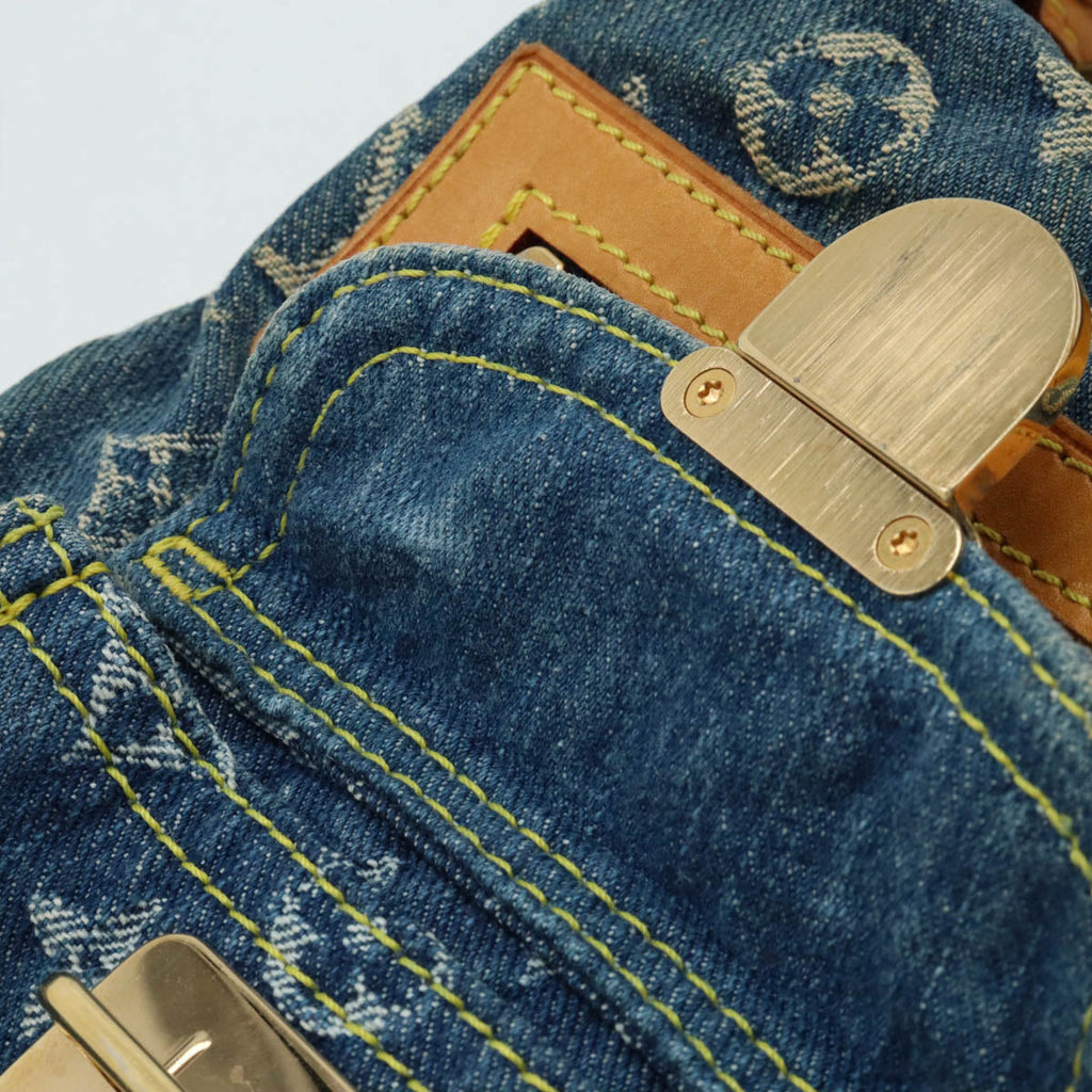 Louis Vuitton Louis Vuitton Monogram Denim Buggy PM Shoulder Bag Long Shoulder Slipper Blue M95049