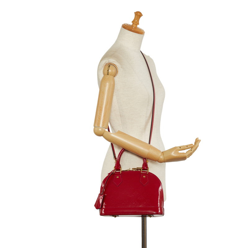 Louis Vuitton Monogram Verney Alma BB Handbag Shoulder Bag 2WAY M91771 Rose Andy Red Patent Leather  Louis Vuitton