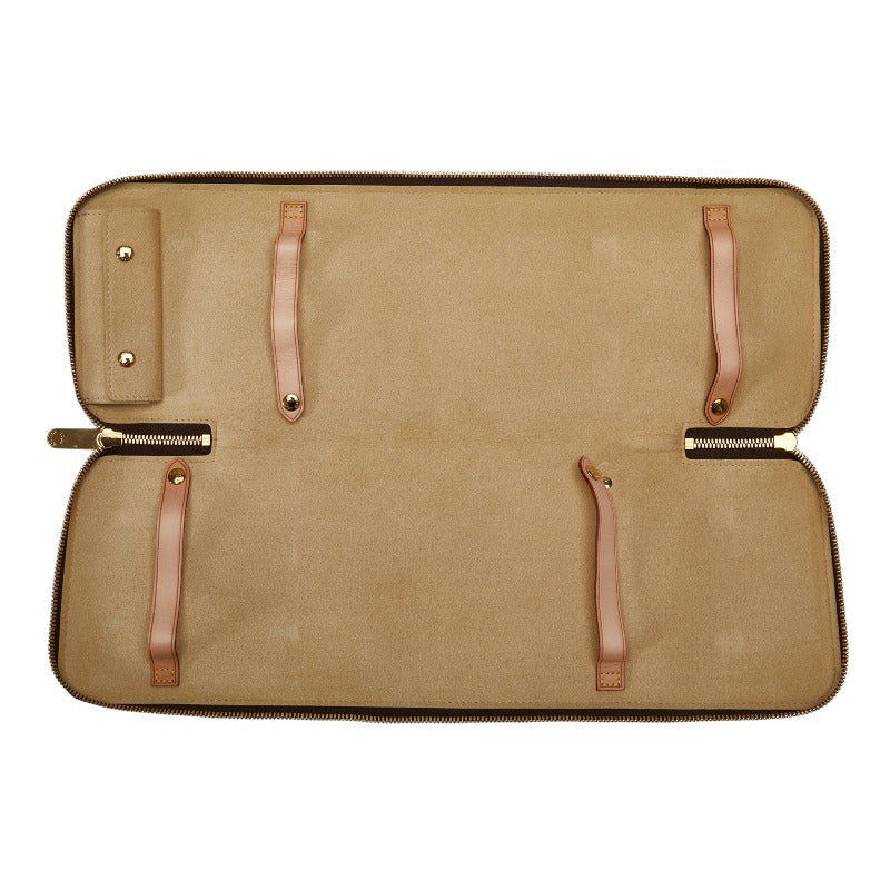 Louis Vuitton Monogram Etui 5 Cravat Cravat Closet M47535 Brown PVC Leather Men LOUIS VUITTON