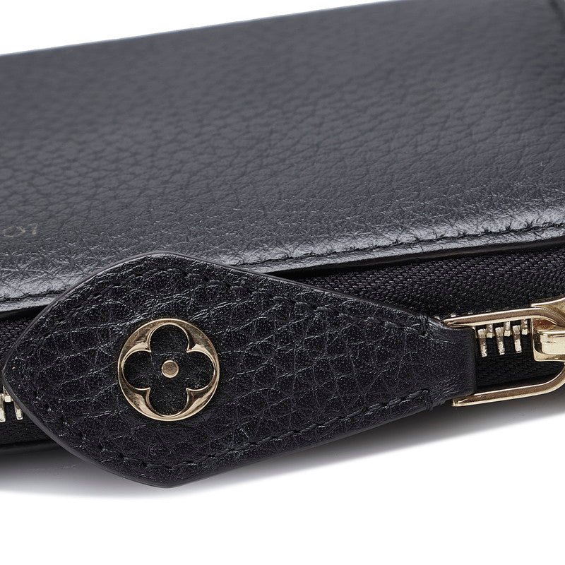 Louis Vuitton Portfolio Comet Roundfasner Long Wallet M63102 Black Leather  Louis Vuitton