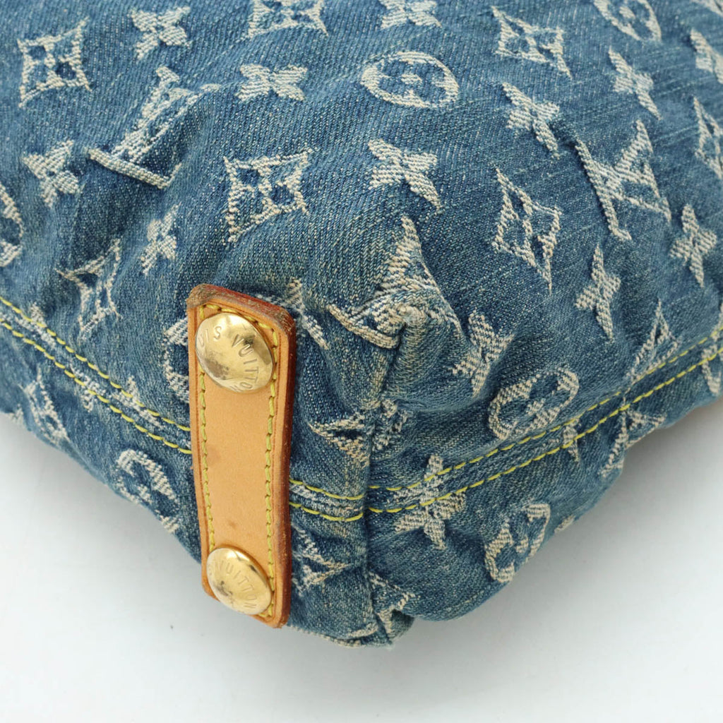 Louis Vuitton Louis Vuitton Monogram Denim Buggy PM Shoulder Bag Long Shoulder Slipper Blue M95049