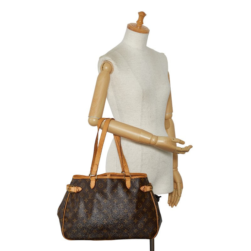 Louis Vuitton Monogram Battalion Horizontal Shoulder Bag M51154 Brown PVC Leather Ladies Louis Vuitton