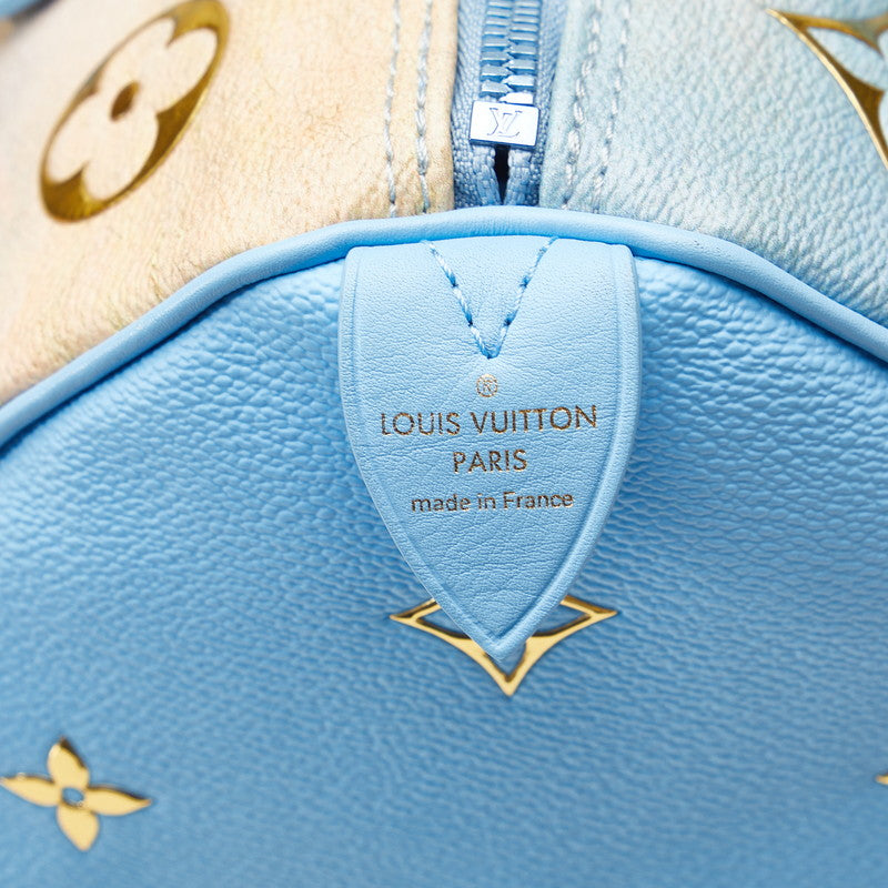 Louis Vuitton Masters Collection Turner Speed 30 Handbag M43306 Blue Multicolor PVC Leather Ladies Louis Vuitton
