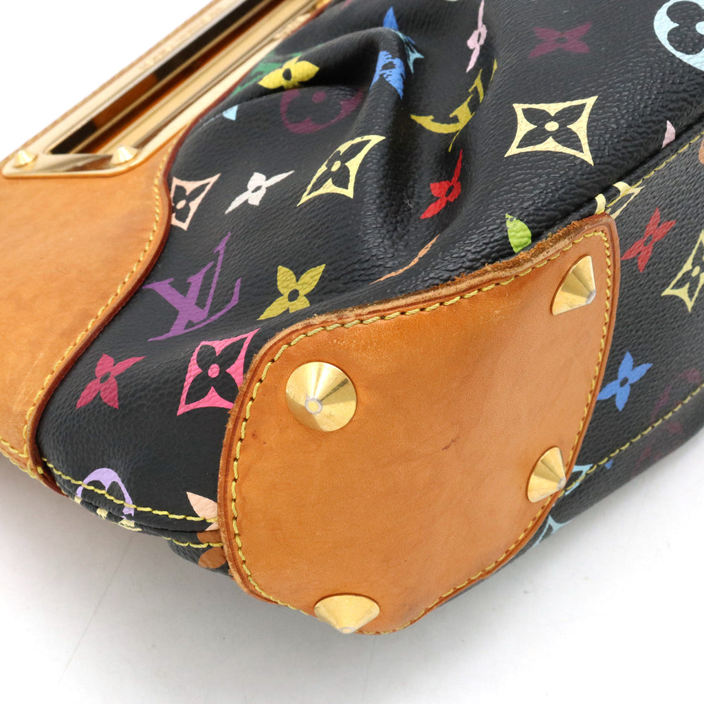 Louis Vuitton Monogram Multicolor Judy PM Handbag 2WAY Black Black Noir M40258