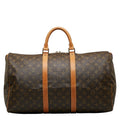 Louis Vuitton Monogram Keiphorus 50 Boston Bag Shoulder Bag 2WAY M41426 Brown PVC Leather  Louis Vuitton