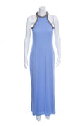 Gucci Perrywinkle Long Crystal Detail Gown SZ 40