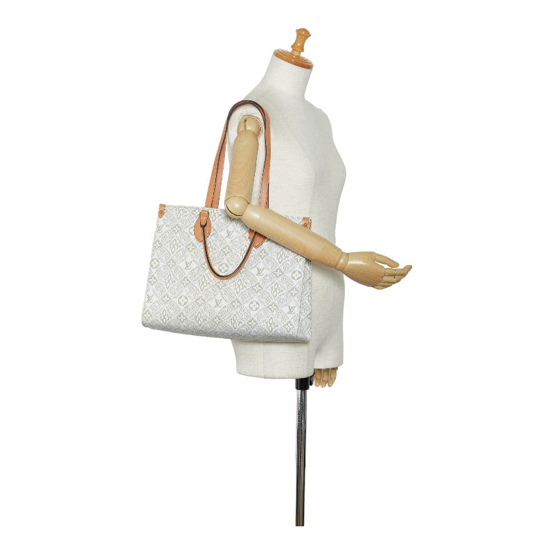 Louis Vuitton Louis Vuitton SINCE1854 M59614 Toddler Bag Leather/Jagard Eckle White Brown Ladies Toddler