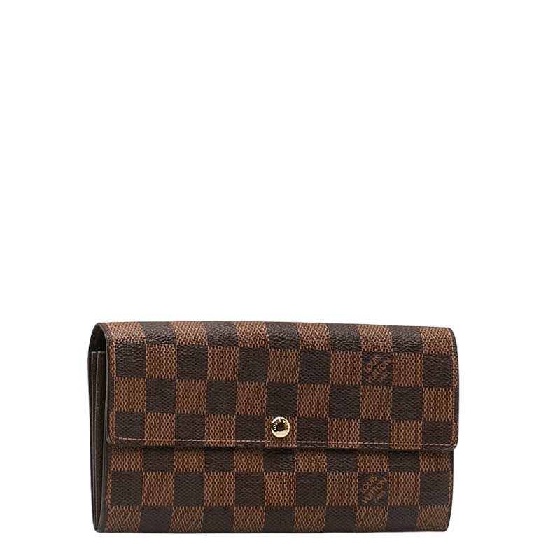Louis Vuitton Louis Vuitton Damière N61734 Long Wallet PVC/Leather Brown