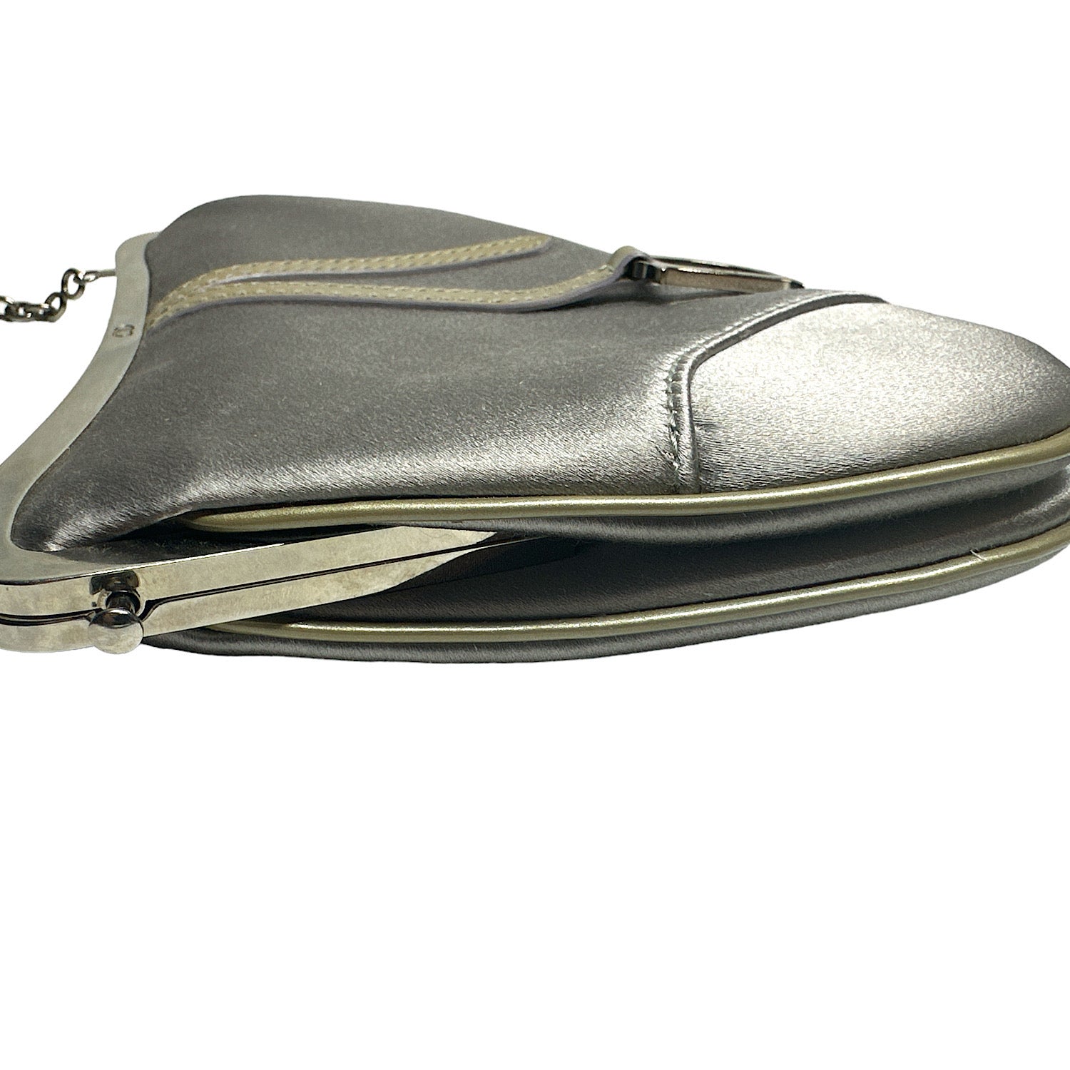CHRISTIAN DIOR Vintage Mini Satin Saddle Bag