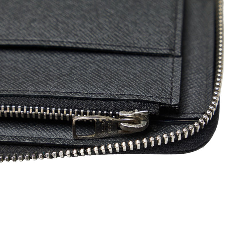 Louis Vuitton Tiger Zippy Wallet Vertical Roundfassner Long Wallet M32822 Old Black Leather Ladies Louis Vuitton