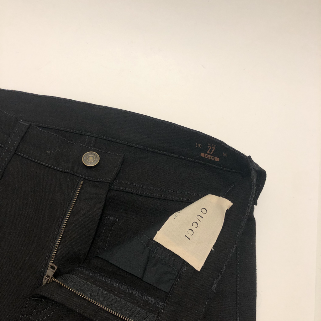 Gucci Black Panther Skinny Jeans, Sz 27