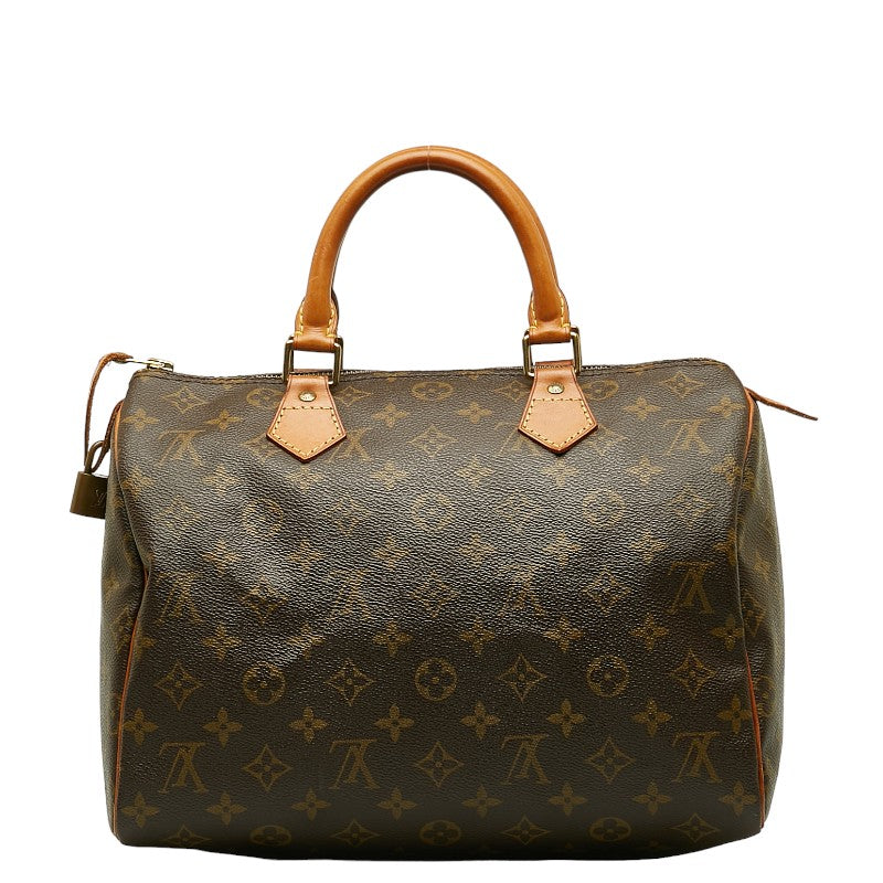 Louis Vuitton Monogram Speed 30 Handbag M41526 Brown PVC Leather Lady Louis Vuitton