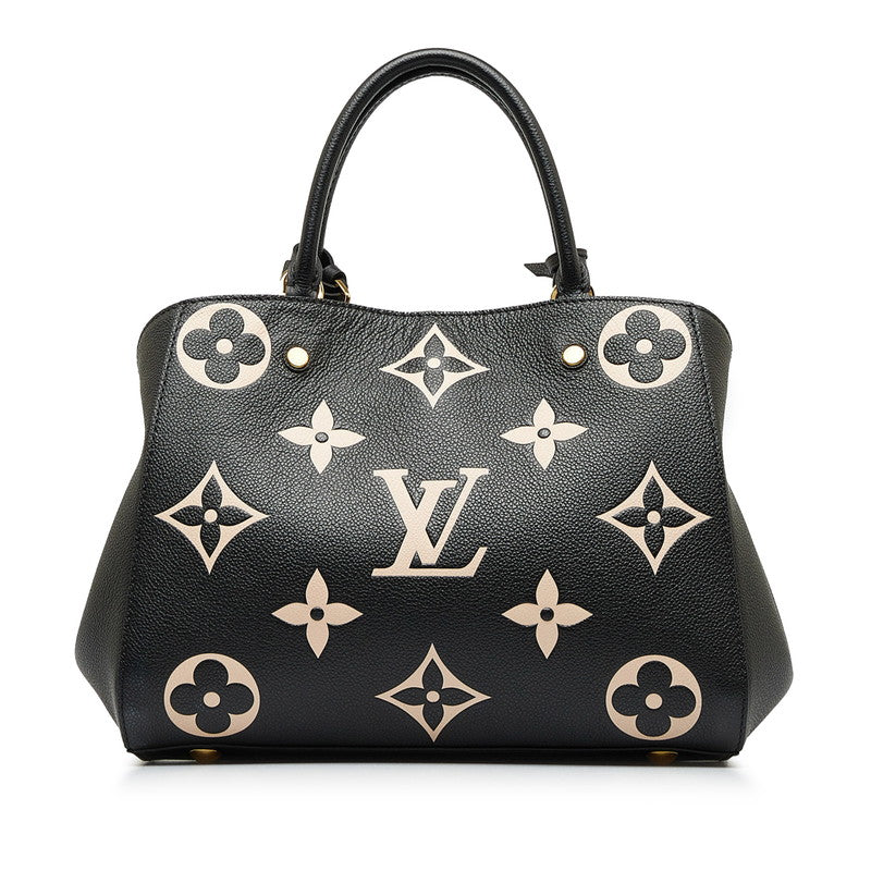 Louis Vuitton Monogram Amplant Montaigne MM Handbag Shoulder Bag 2WAY M45499 Noir Black Carf Leather  Louis Vuitton