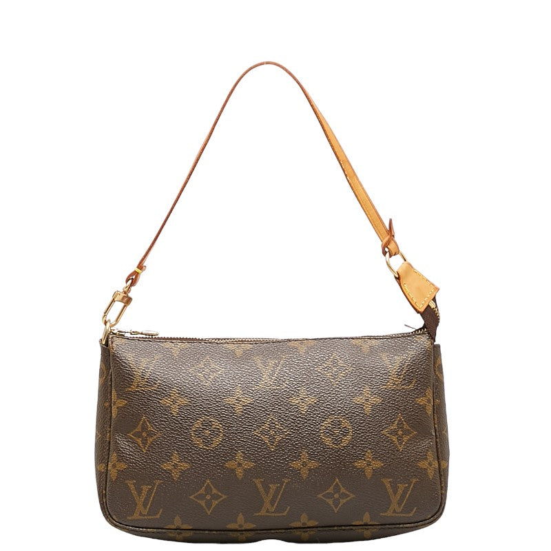 Louis Vuitton Monogram  Accessory Shoulder Bag Accessory Pocket M51980 Brown PVC Leather Ladies Louis Vuitton