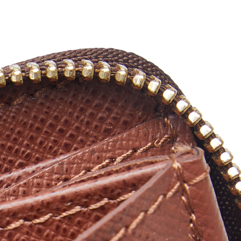 Louis Vuitton Monogram Zippe Coinpass Coincase M60067 Brown PVC Leather  Louis Vuitton