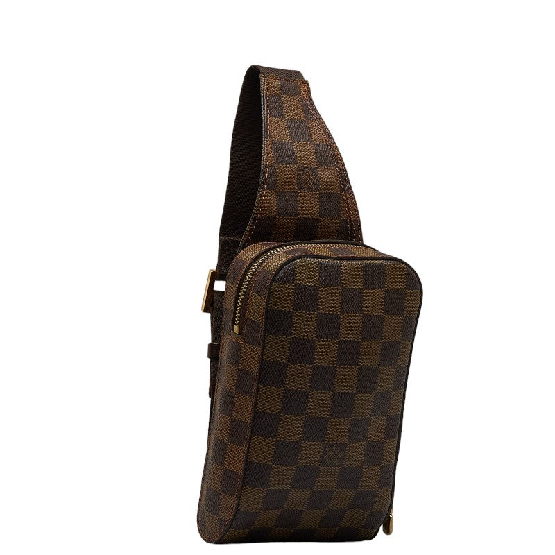 Louis Vuitton Damière Geronimous Body Bag West Bag N51994 Brown PVC Leather Men LOUIS VUITTON