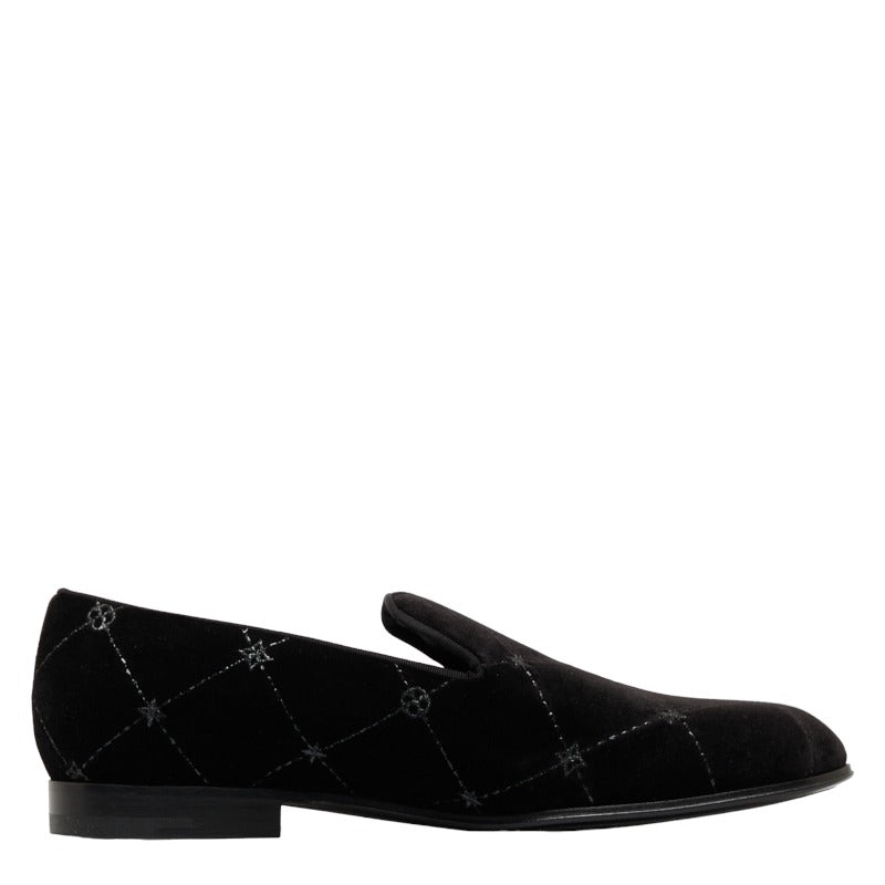 Louis Vuitton Mens Loafers in Velvet Black BM 0149