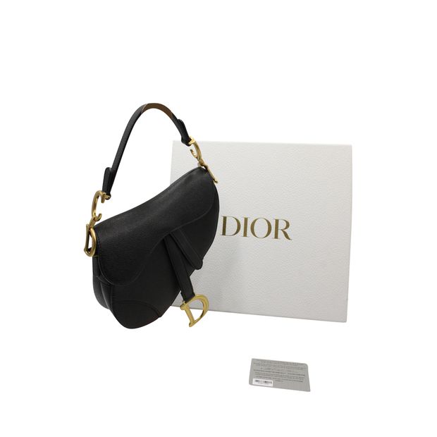 DIOR Black Leather Saddle Bag
