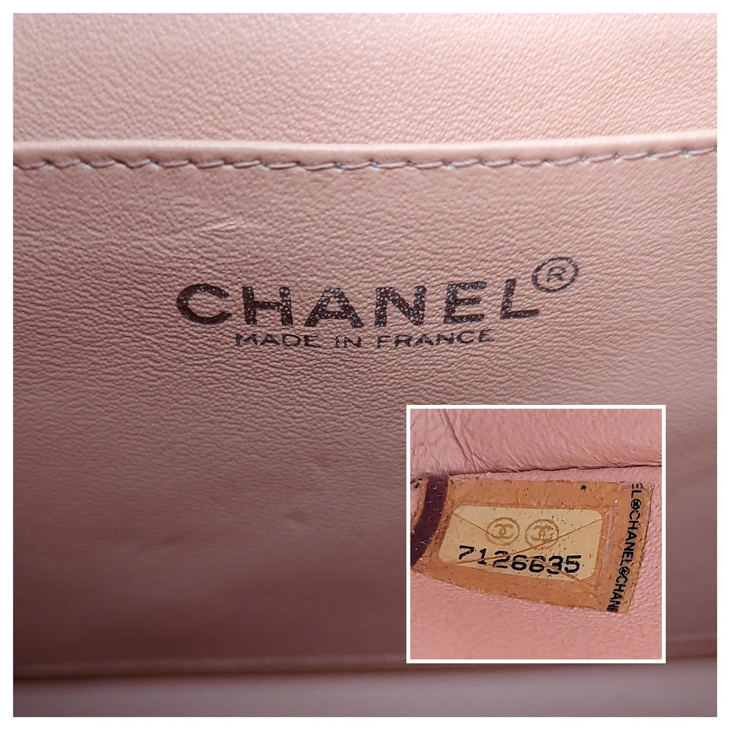 Chanel Vintage Peach Square Quilted Medium Flap Bag