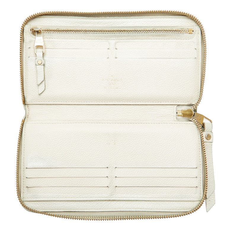 Louis Vuitton Monogram Amplant M93437 Long Wallet Leather Negro White  Vintage