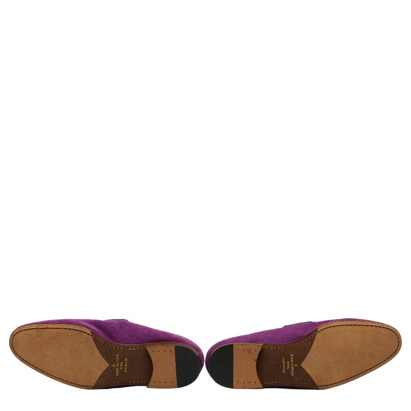 Louis Vuitton Mens Loafers DI1118 Suede Purple