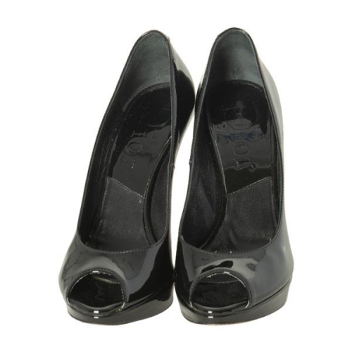 Dior Patent Peep-Toe Platform Pumps