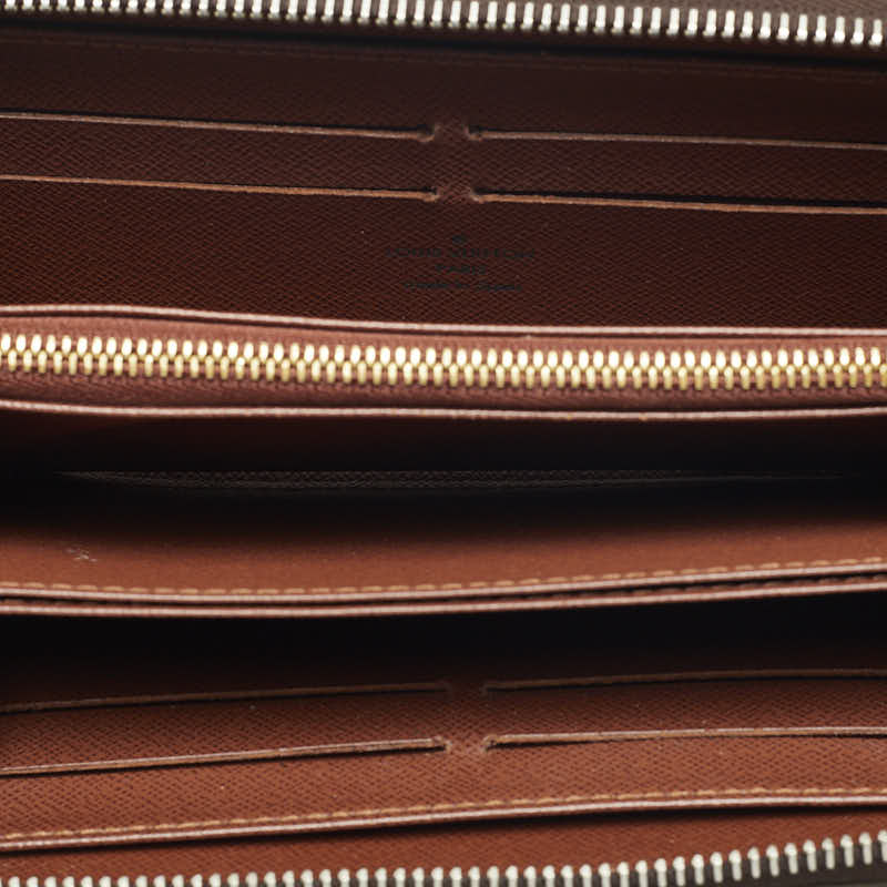 Louis Vuitton Monograms Jeep Wallet Round Fassner Long Wallet M60017 Brown PVC Leather Ladies Louis Vuitton