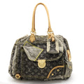 Louis Vuitton Monogram Denim Patchwork Bowie Shoulder Bag Boston Gray Bag M95377