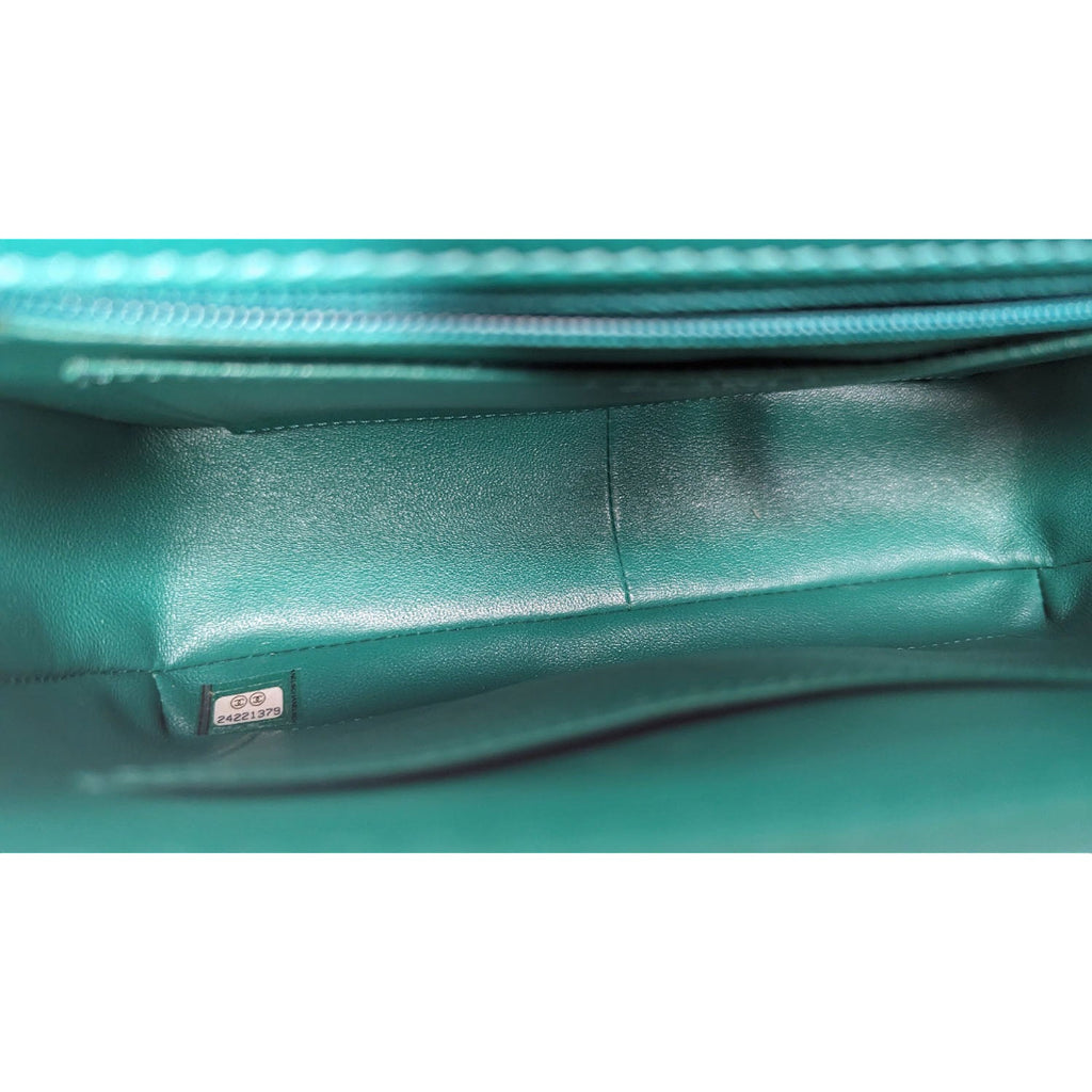 Chanel Calfskin Medium Rock My Shoulder Flap Green