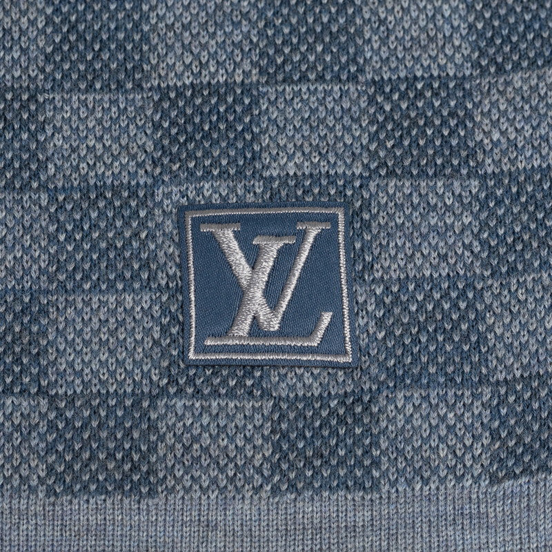 Louis Vuitton Louis Vuitton Damière M70929 Maffler Wool Blue Naivie Men's Eve