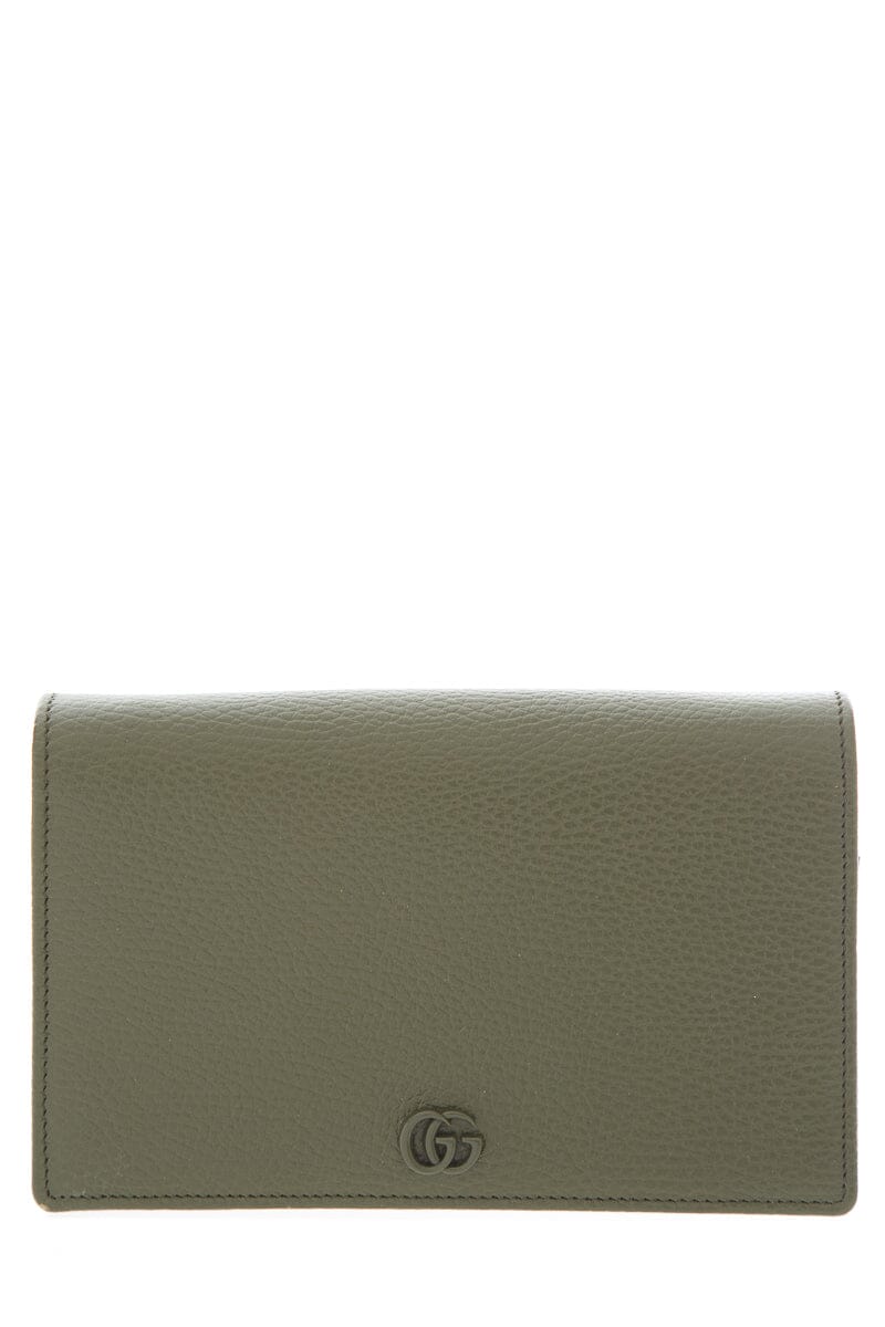 Gucci Green Leather Wallet on Chain Cross-Body