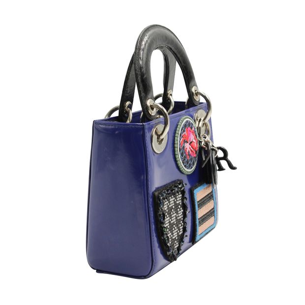 DIOR Mini Lady Bag - Embroidered Badges - Limited Edition Ss2014