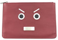 Fendi Portfolio Rare Monster Face Case Fit Ipad Red Leather Clutch
