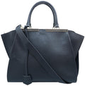Fendi 3jours Black Calfskin Leather Satchel