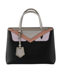 Fendi 8BH253 43T F042D Petite 2Jours Monster Black & Pink Leather Satchel