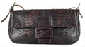 Fendi Baguette Brown Python Skin Leather Shoulder Bag