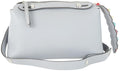 Fendi By The Leather Gray Calfskin Shoulder Bag
